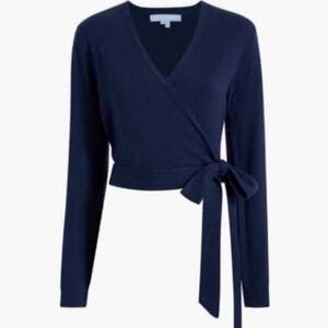 Navy hill house wrap sweater